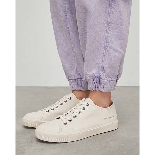 Allsaints Australia Womens Thea Low Top Canvas Sneakers White AU71-014